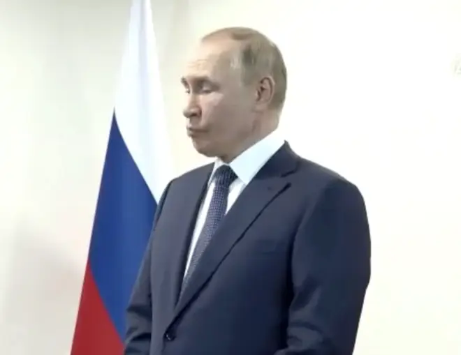 Putin had a noticeable facial tic in a clip released ahead of his meeting with the President of Turkey