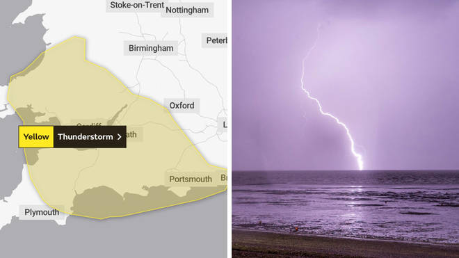 Thunderstorms are on the way for the south of England and Wales