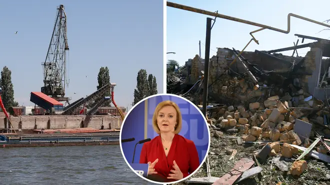 Liz Truss has described a Russian attack on the port of Odesa as "absolutely appalling"