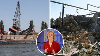 Liz Truss has described a Russian attack on the port of Odesa as "absolutely appalling"