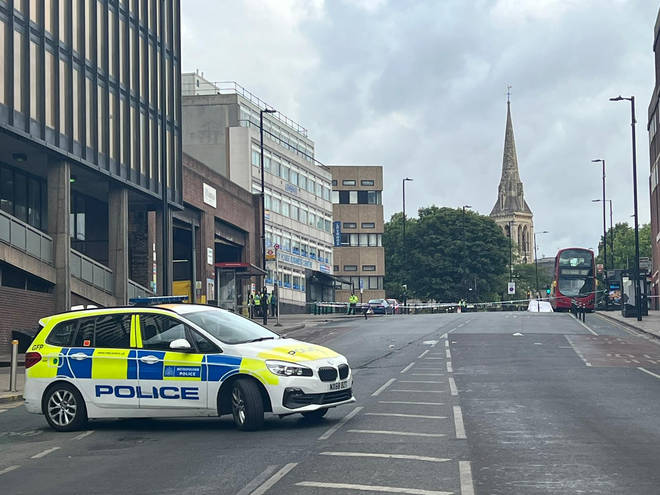 A man was shot dead near Wood Green station in Haringey, east London, on Sunday evening.