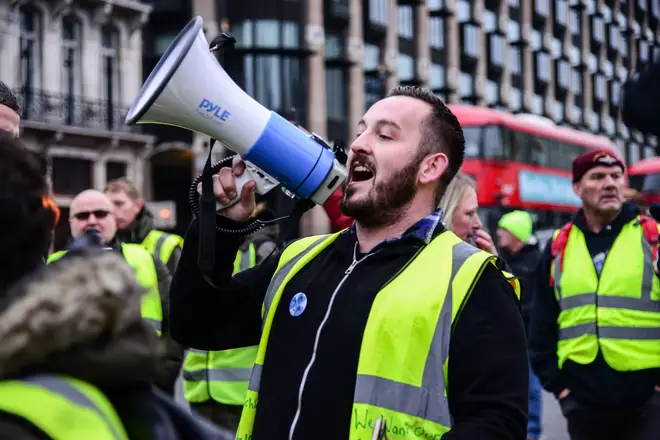 James Goddard is a pro-Brexit protester