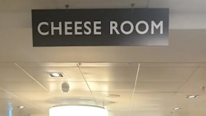 Video showed activists block a cheese room at Waitrose while holding signs that read: "Caution, Climate Crisis. Dairy = Death"