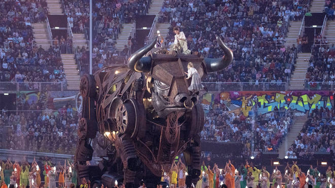 The bull at the ceremony