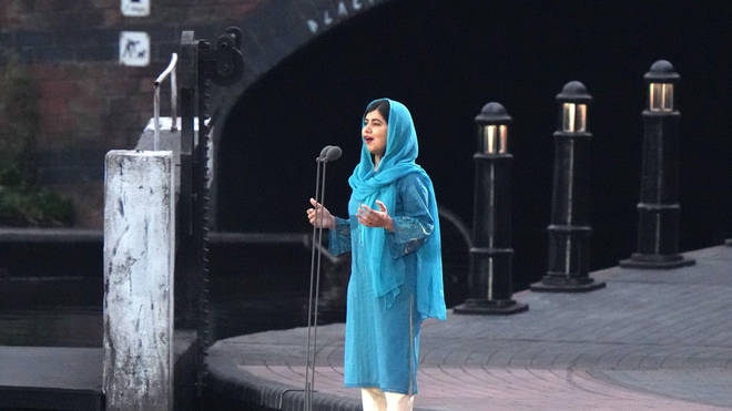 Malala took to the stage