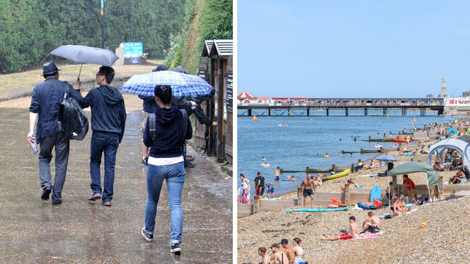 Brits will experience "muggy" conditions