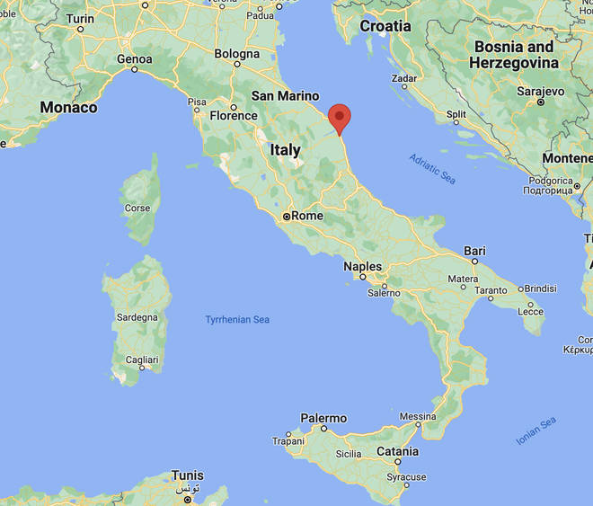 The attack happened in the eastern coast town of Civitanova Marche