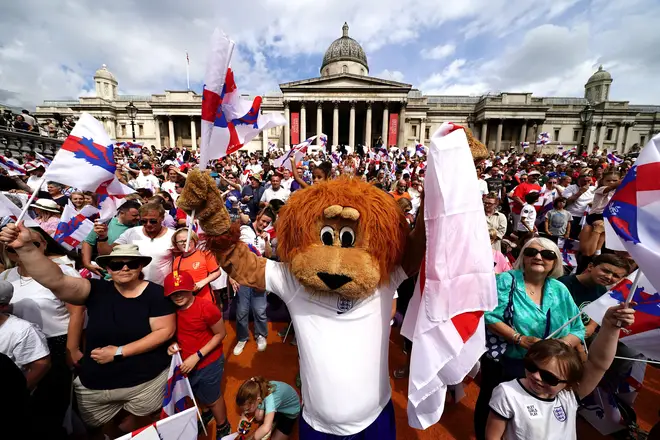 England fans flooded into central London today
