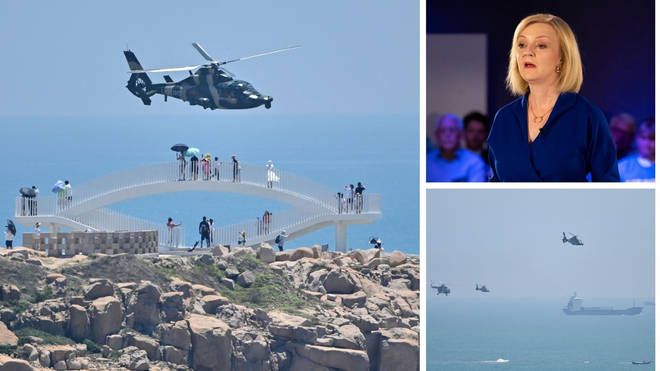 Liz Truss told Beijing to de-escalate as Chinese military drills started off the coast of Taiwan
