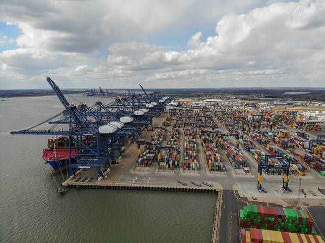The Port of Felixstowe is the largest and busiest container port in the UK