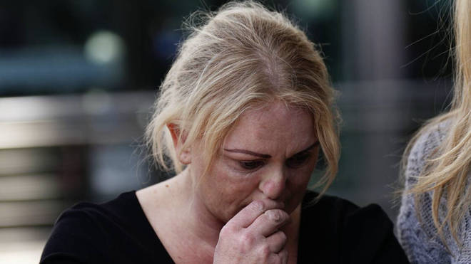 Hollie Dance fought tears as she announced her son had died