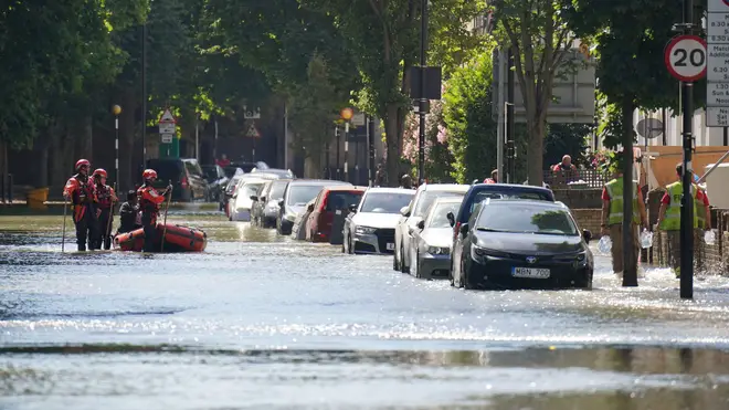 A water main has burst in Islington.
