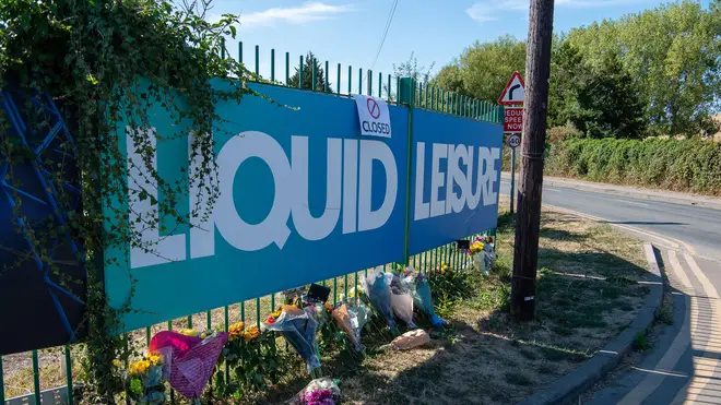 Floral tributes have been left outside Liquid Leisure Windsor