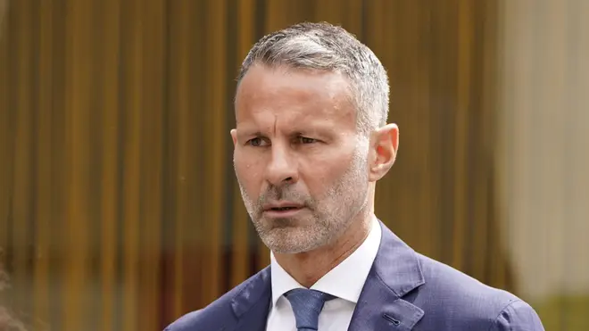Ryan Giggs arrived at Manchester Minshull Street Crown Court on Monday.