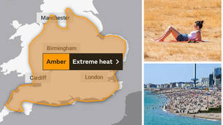 An amber warning for extreme heat has been issued by the Met Office.