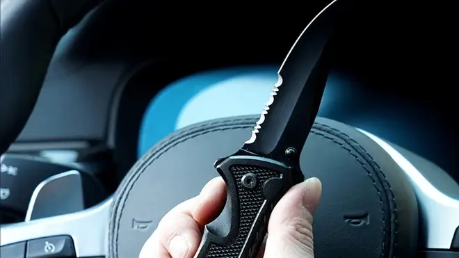 A flick knife found for sale on AliExpress. (Which?/PA)