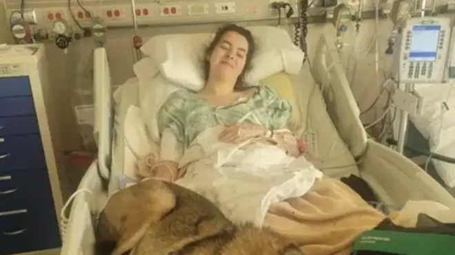 Mia was left severely injured after a bison attack