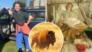 Mia was gored by a bison in South Dakota