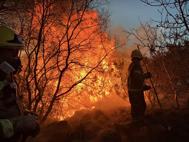 Firefighters have had to tackle a number of wildfires amid dry and hot weather