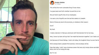 Branden Wallake was criticised for his LinkedIn post