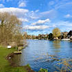 The River Thames at Shepperton in Surrey.