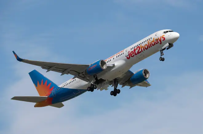 The woman was restrained on a Jet2 flight from Cyprus to Manchester.