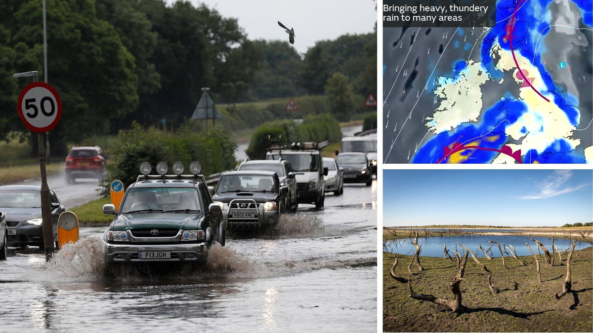 Rain will merely 'scratch the surface' of Britain's drought problems despite flash flood and thunderstorm... - LBC