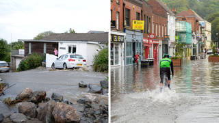 Cornwall hit by flash flooding as thunderstorms sweep across the UK