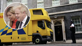Removal vans arrived at Downing Street