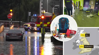 People in the UK are being told to prepare emergency bags after some regions were hit by flash floods on Tuesday