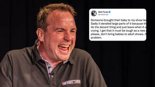 Matt Forde complained about a baby at his show