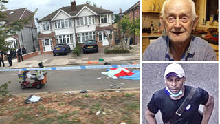 Thomas O’Halloran, 87, has been named as the victim in the stabbing in Greenford in west London. Police issued CCTV of a suspect today