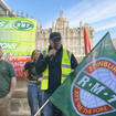 RMT workers on picket line