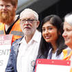 Jeremy Corbyn joined striking rail workers on a picket line at Euston this morning
