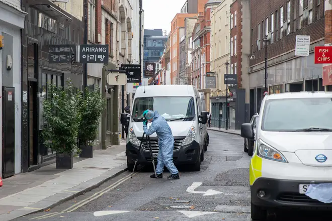The incident happened at a restaurant in Poland Street in London