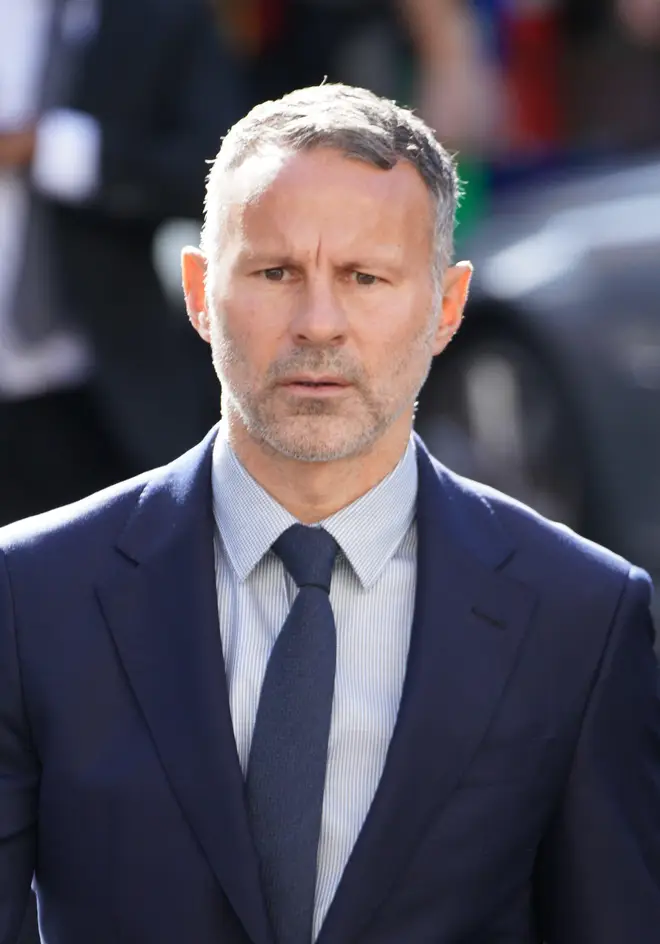 Ryan Giggs pictured at court today