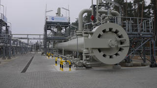 Nord Stream gas pipe terminal in north of Germany
