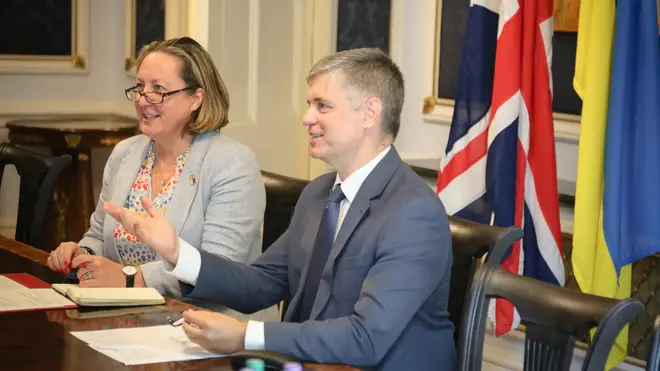 Trade Secretary Anne-Marie Trevelyan met with Ukrainian Ambassador to the UK Vadym Prystaiko in London