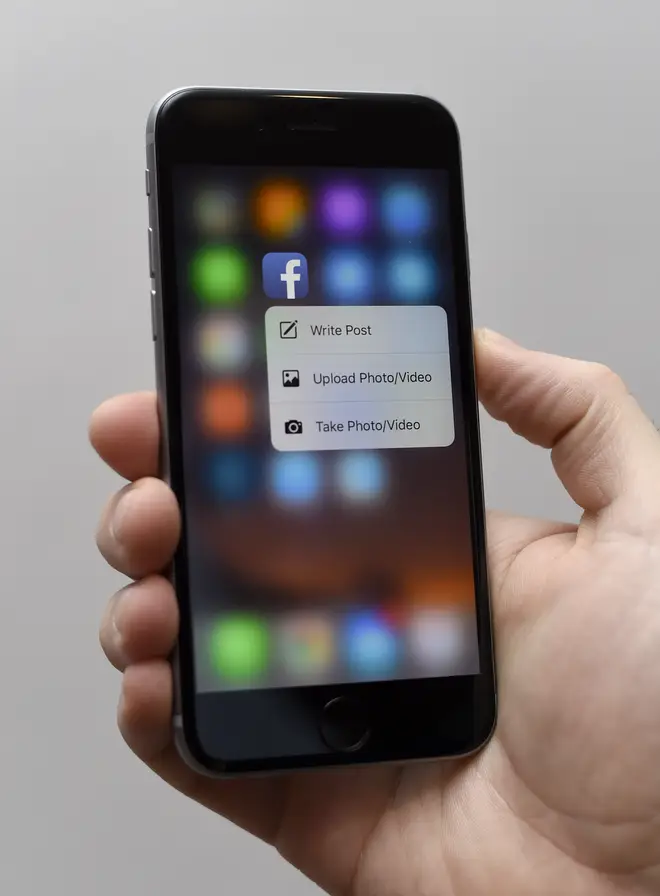 The Facebook app on a smartphone