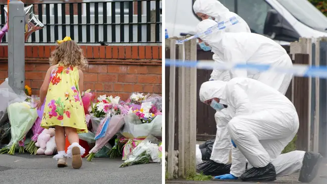 Liverpool&squot;s police urged the city&squot;s "criminal fraternity" to come forward over the killing. (Left) A girl leaves flowers in memory of Olivia, 9