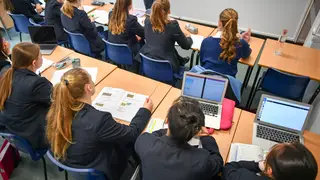 Entries for GCSE computing have jumped ahead of PE for the first time (Ben Birchall/PA)