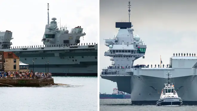 HMS Prince of Wales broke down shortly after leaving Portsmouth