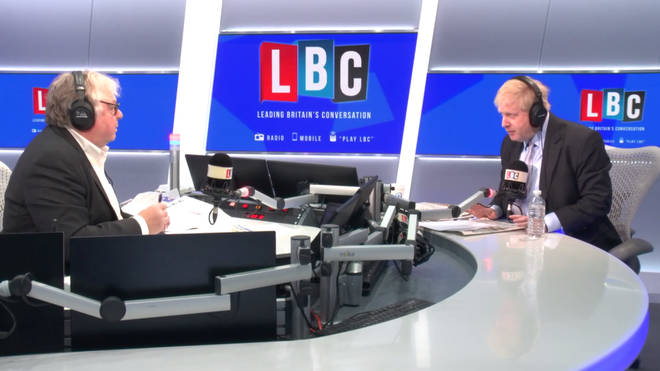Boris Johnson in the LBC studio