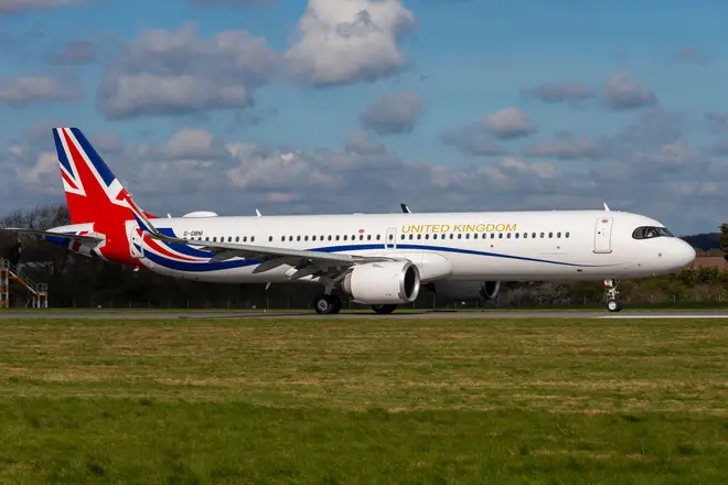 The £80 million government jet has been nicknamed "Baby Boris Force One", as it shares the same "Global Britain" livery as the Prime Minister's primary jet.