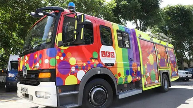 London Fire Brigade at pride in 2018