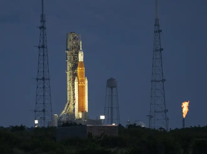 Nasa's new moon rocket has sprung another dangerous fuel leak, forcing its launch to be postponed.