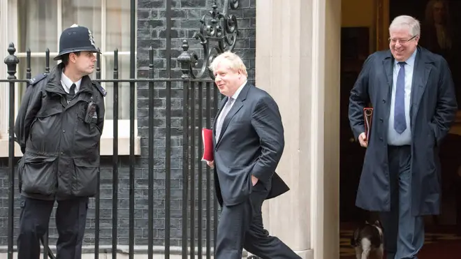 Boris Johnson leaving 10 Downing Street