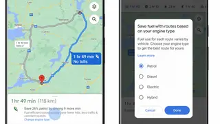 Google Maps has launched a new feature enabling drivers to choose the most fuel efficient route
