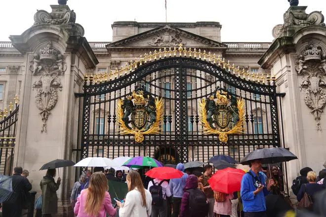 Mourners have gathered outside Buckingham Palace