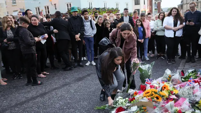 Mourners left tributes at Windsor